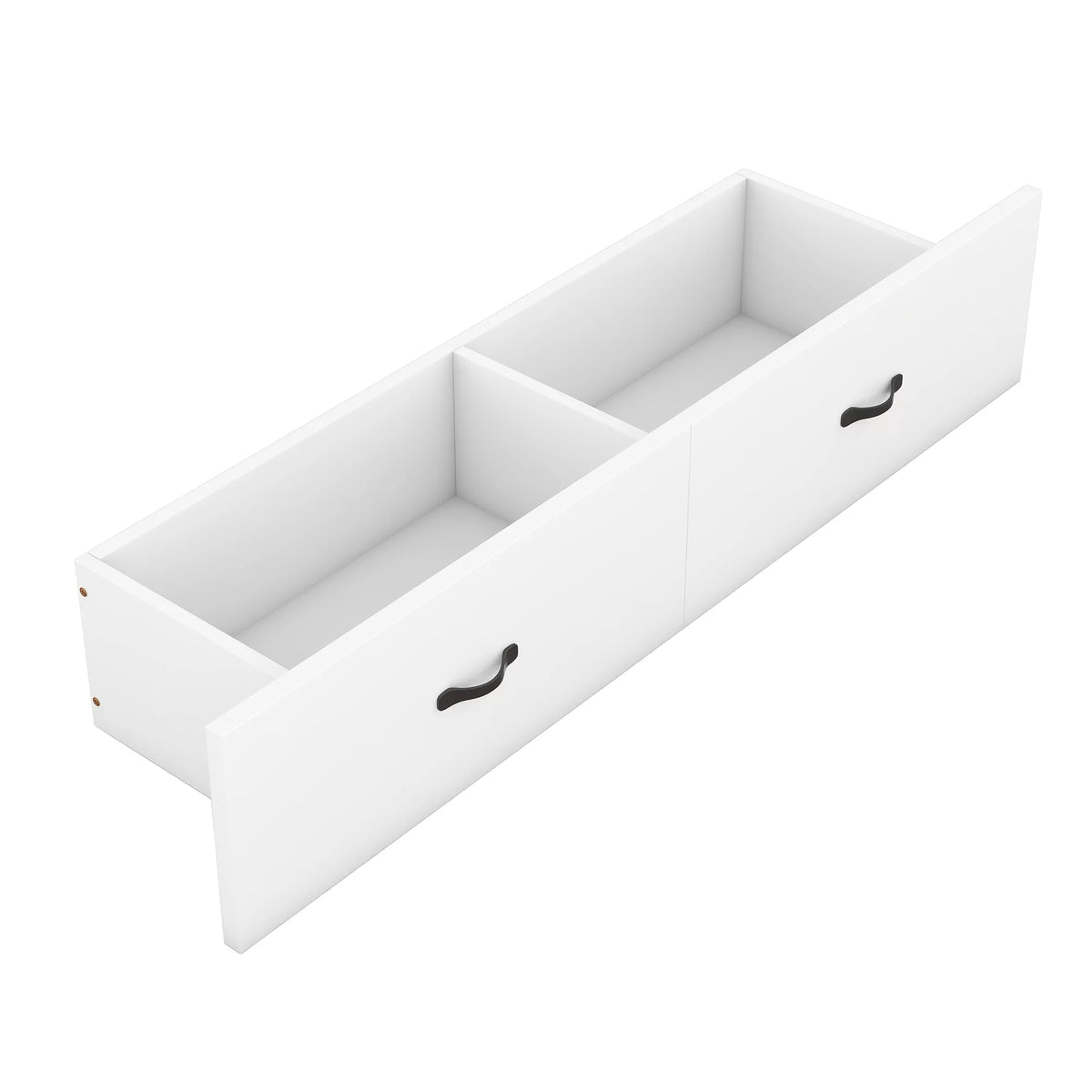 Full Size White Murphy Bed with USB Port and 2 Storage Drawers Z2616
