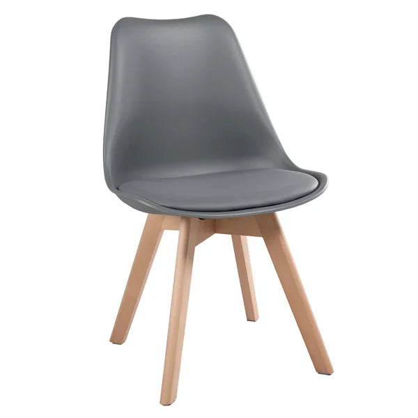 Dark Gray Upholstered Dining Chairs Set of 4 Y989
