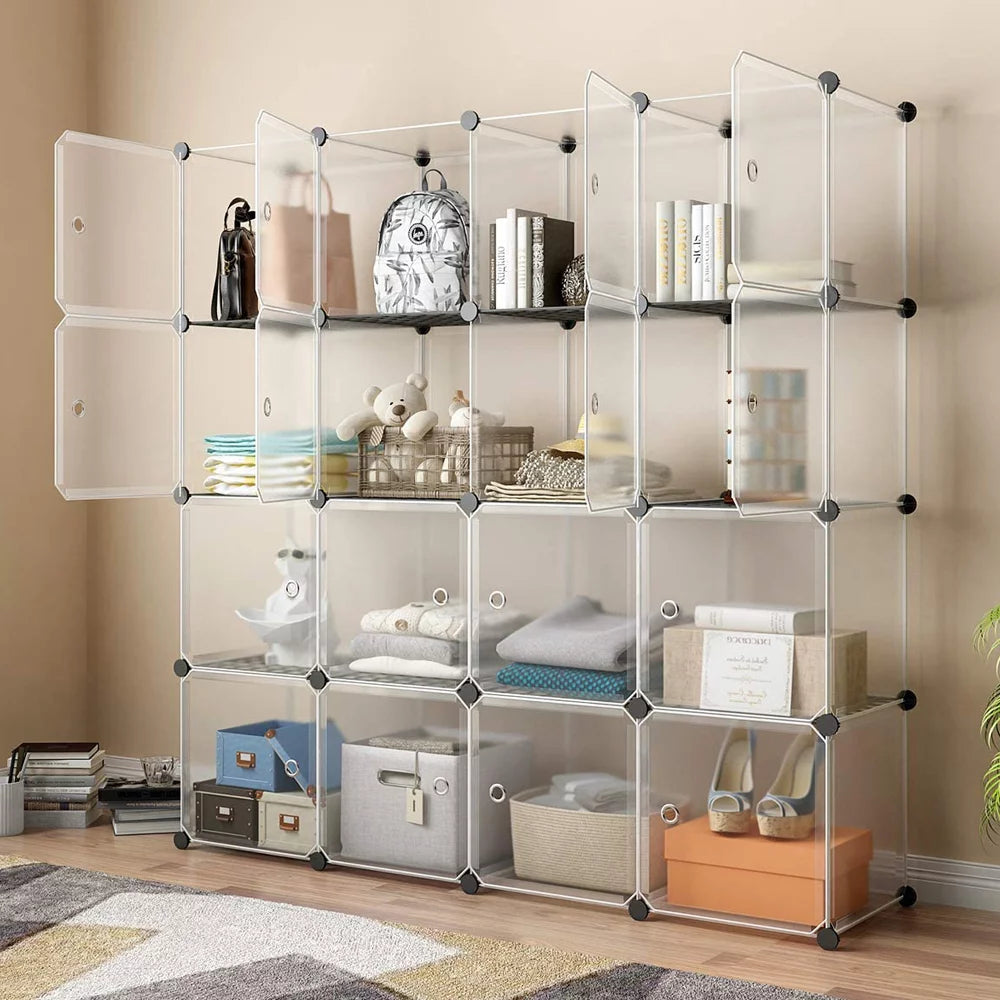 16 Cube Wire Storage Organizer with Door Y243472