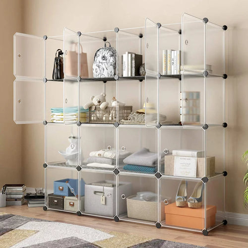 16 Cube Wire Storage Organizer with Door Y243472