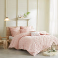 Cotton Jacquard Pink 5-Piece Comforter Set H21617