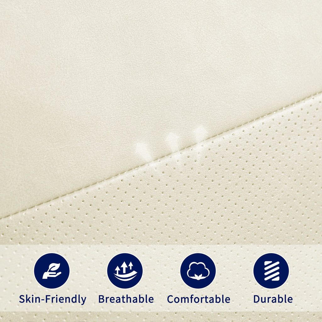 Cream PU Leather Accent Chair M346769
