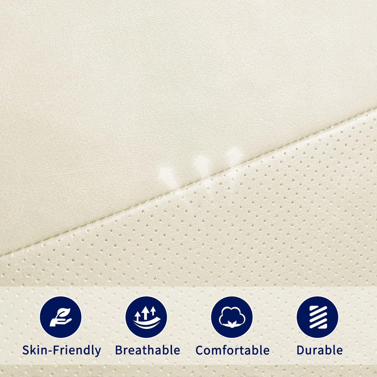 Cream PU Leather Accent Chair M346769