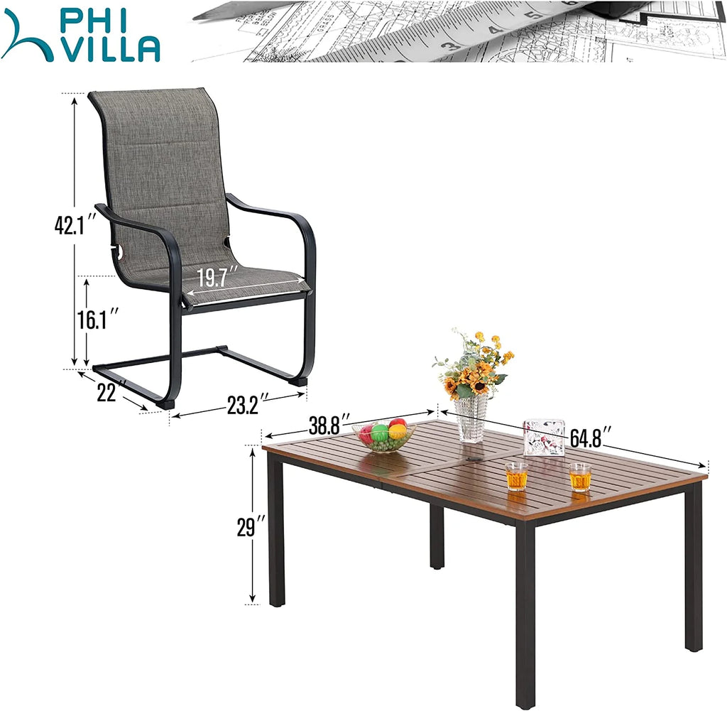 7 Pcs Outdoor Dining Table and Chairs G203573