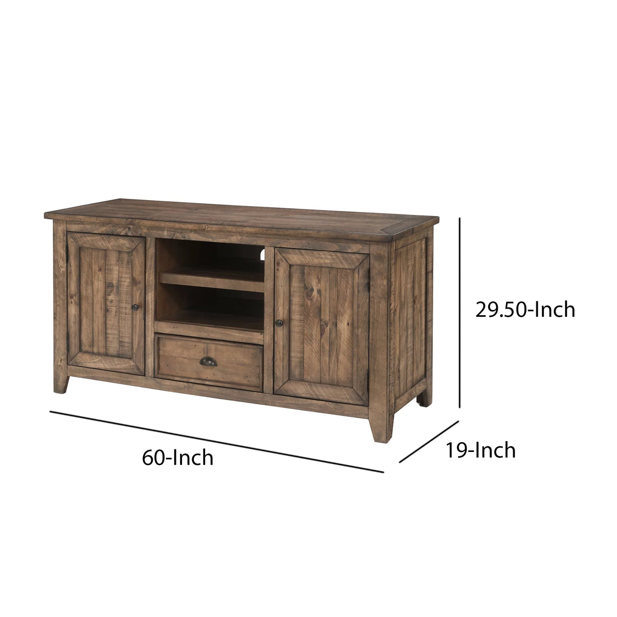 Wooden TV Stand with 2 Cabinets and 1 Drawer D16696