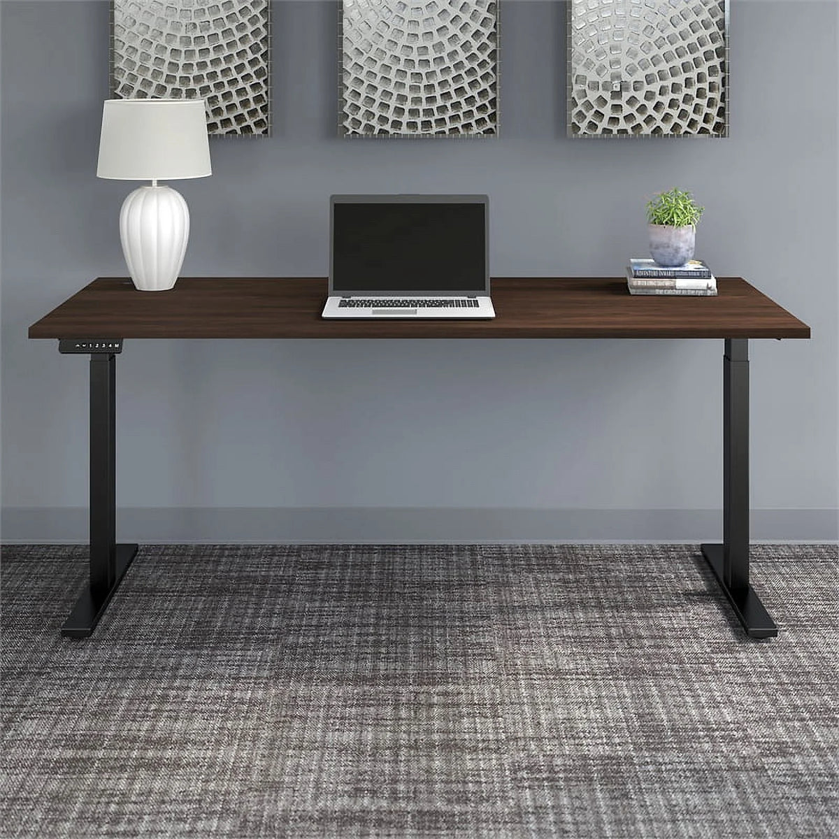 Height Adjustable Desk in Black Walnut L510381