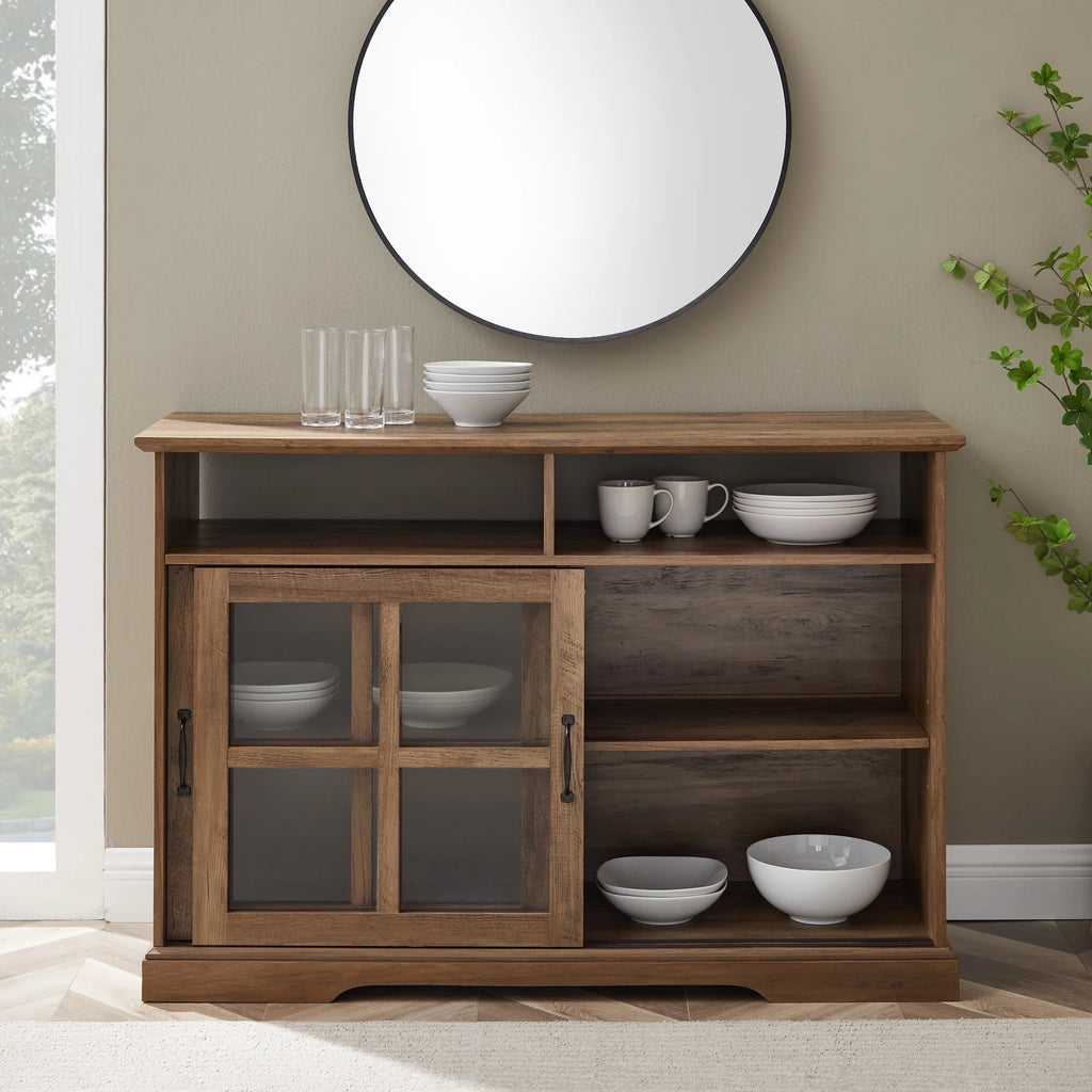 Farmhouse Sliding Glass Door TV Stand D58537