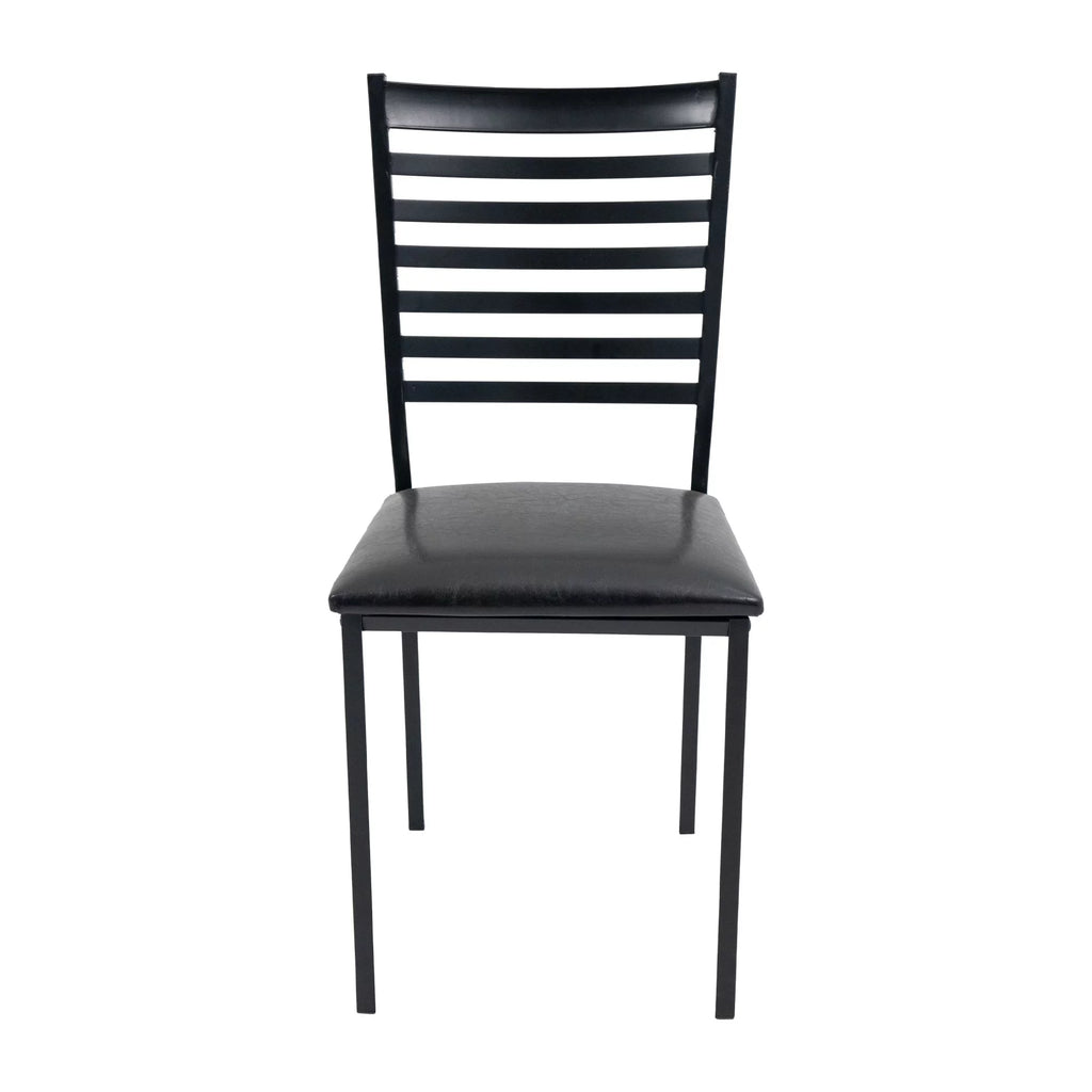 5 Piece Black Dining Table Set with 4 Upholstered Chairs G3890