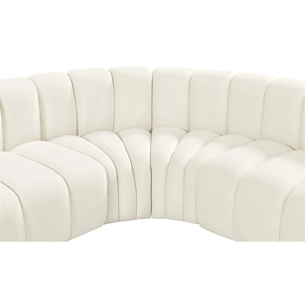 Cream Velvet Modular Sofa A7211