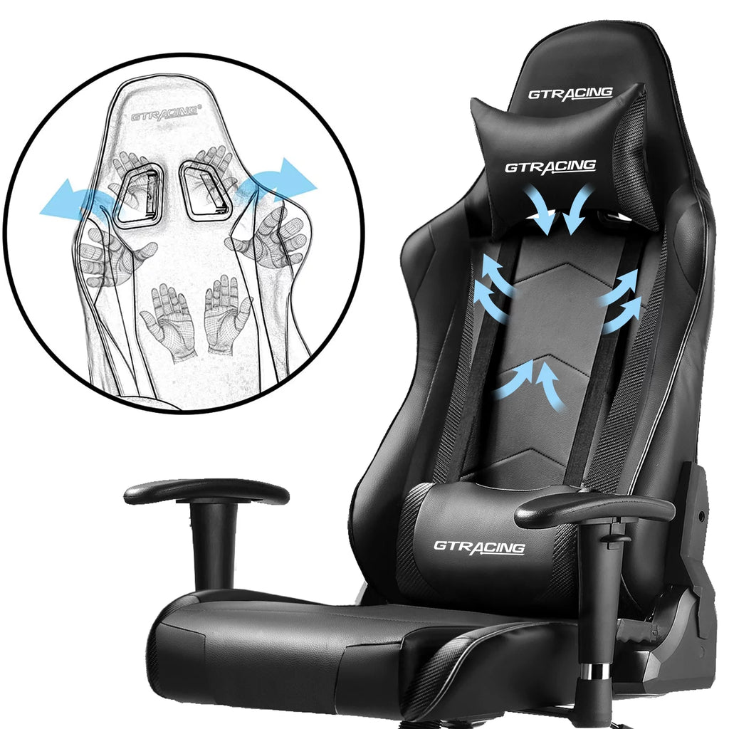 Black Ergonomic High Back Reclining Gaming Chair Q30189
