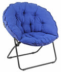 Blue Round Foldable Padded Chair M2723