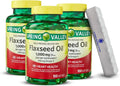 Flaxseed Oil 1000mg Softgels 100 Count Dietary Supplement Pack of 3 D13724
