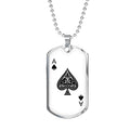 Stainless Steel or 18k Gold Dog Tag Necklace X4660