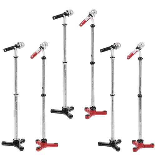 Miniature Microphone Model with Stand Black & Red Q43665