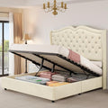 Queen Velvet Upholstered Storage Bed Frame with Headboard L461