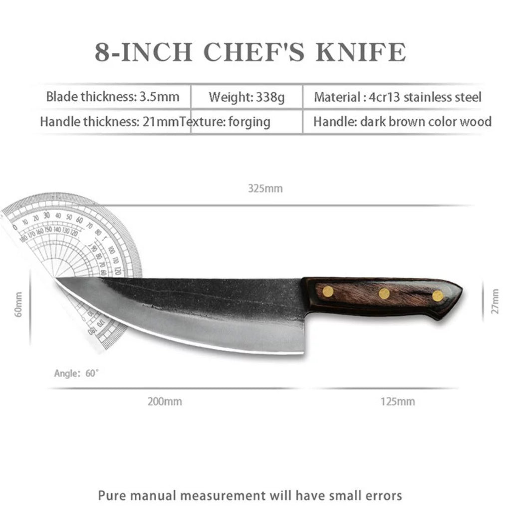 Hand Forged Butcher Knife with Leather Sheath Y773123