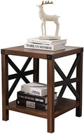 Rustic Wood End Table D985