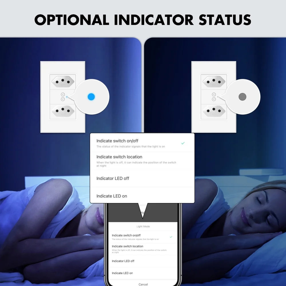 Smart WiFi Wall Socket 10A 20A Multiple Wall Outlet N409