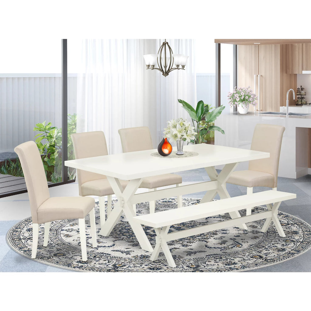 6-Piece Dining Table Set with Bench C8792