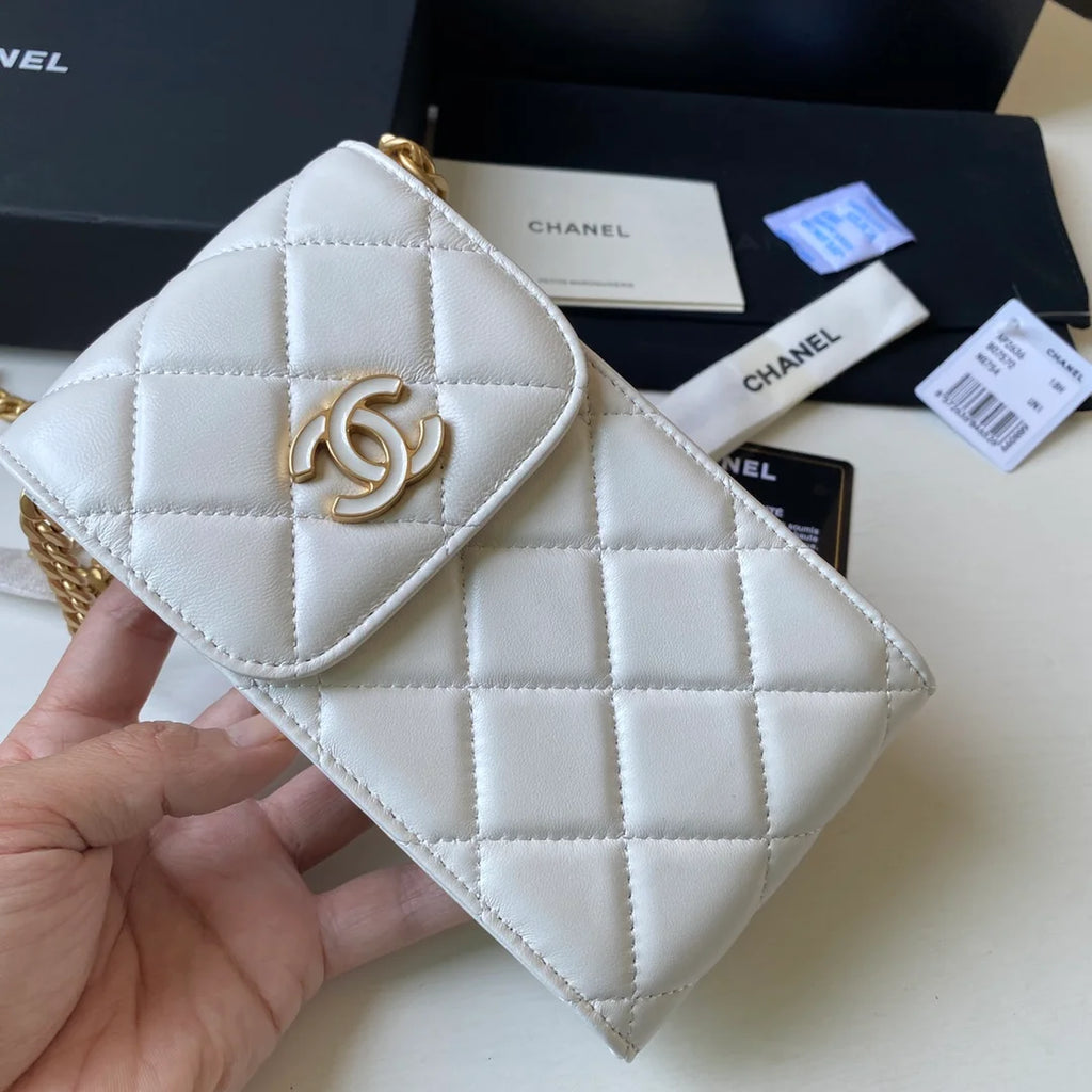 White Phone Holder Bag K454