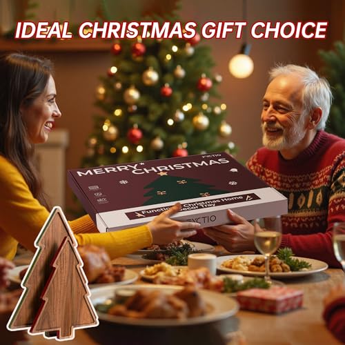 Wooden Cutting Boards 2 Pack Christmas Tree Platters I365