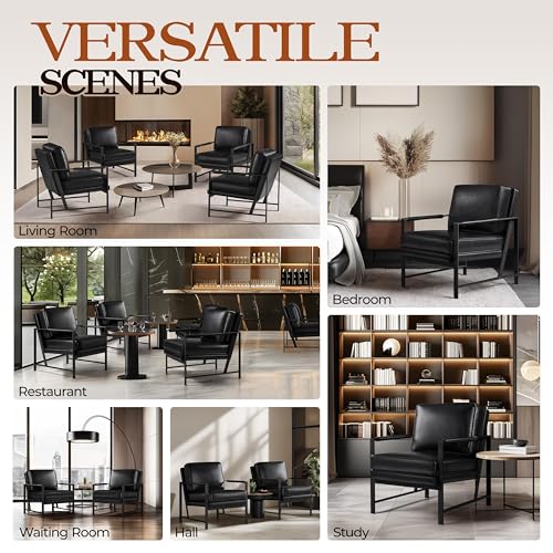 Light Brown PU Leather Armchair Set of 2 Q945