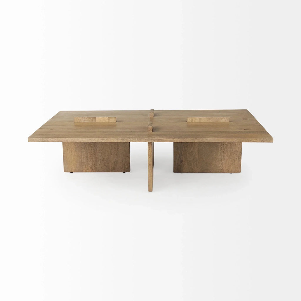 Light Natural Brown Wooden Coffee Table W906