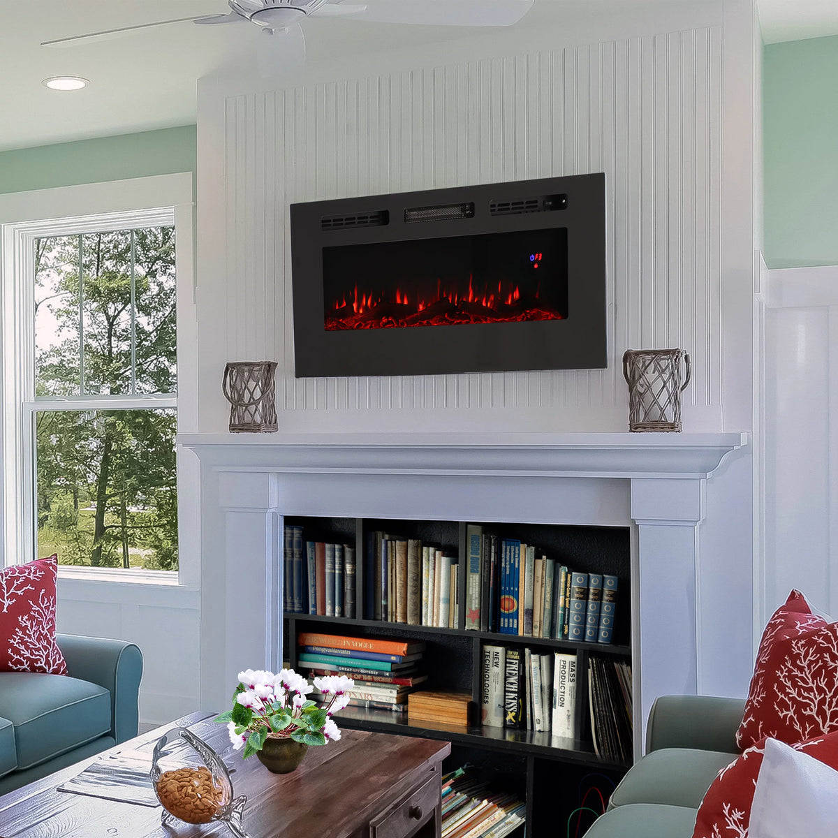50" Black Electric Fireplace I4462