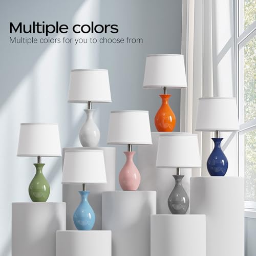 Ceramic Table Lamp Set of 2 White S659