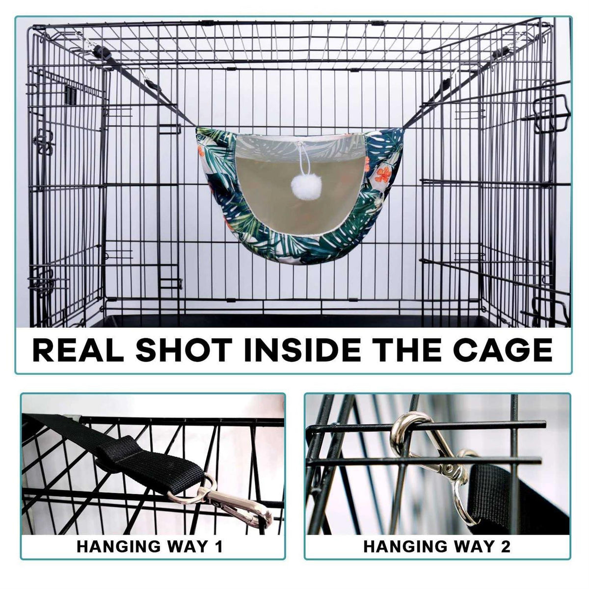 Cat Cage Hammock Double Layer Plush Hanging Pet Bed G475