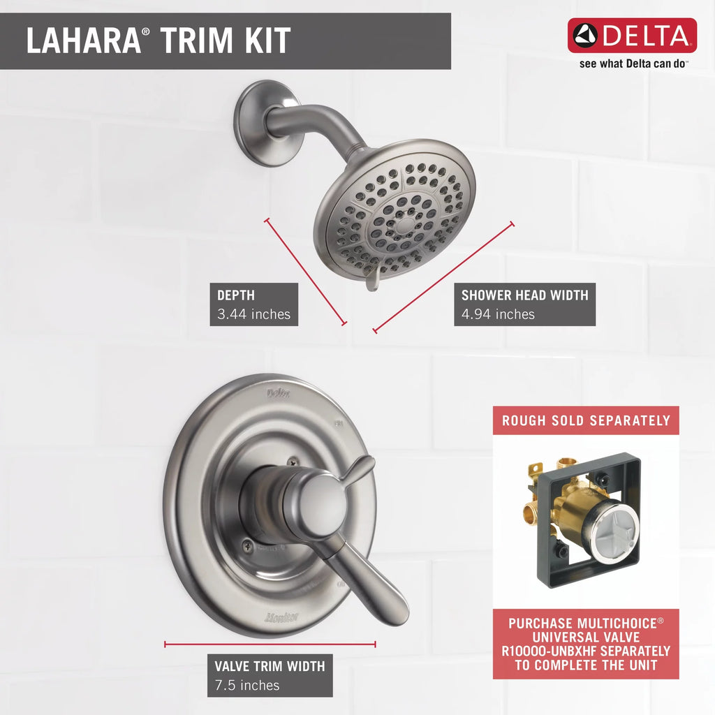Single Handle 5-Spray Shower Faucet in Stainless U9979