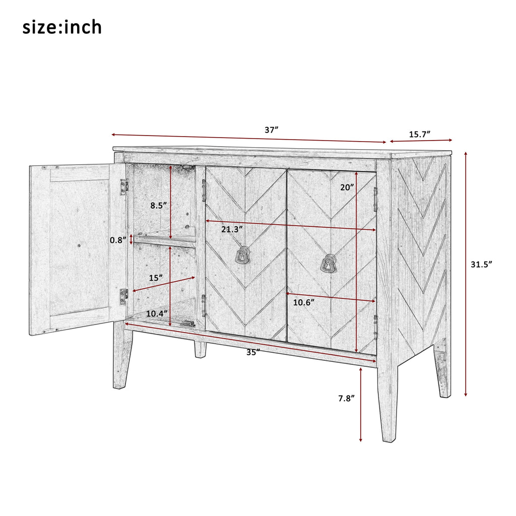 Gray 3 Door Storage Cabinet M891132