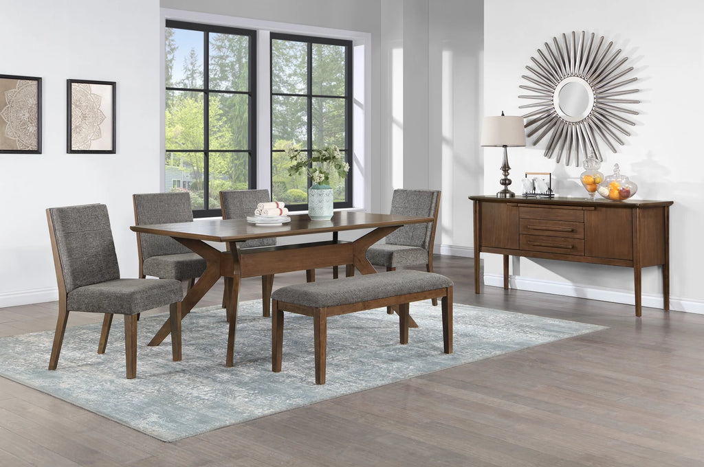 Gray Upholstered Side Chair Set of 2 O2499