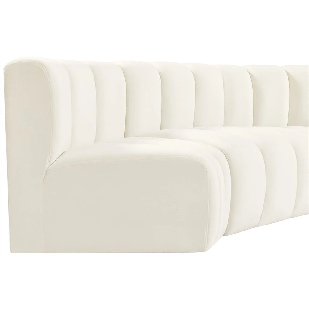Cream Velvet Modular Sofa A7211