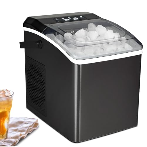 Countertop Ice Maker 26 Lbs/24Hrs Stainless Steel Black F342400