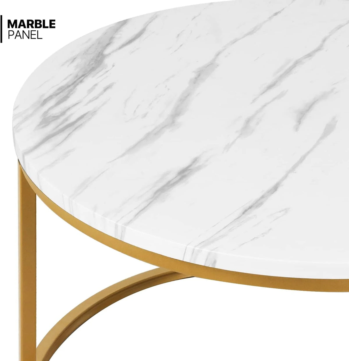 35" Marble Look Nesting Coffee Table Set of 2 K957
