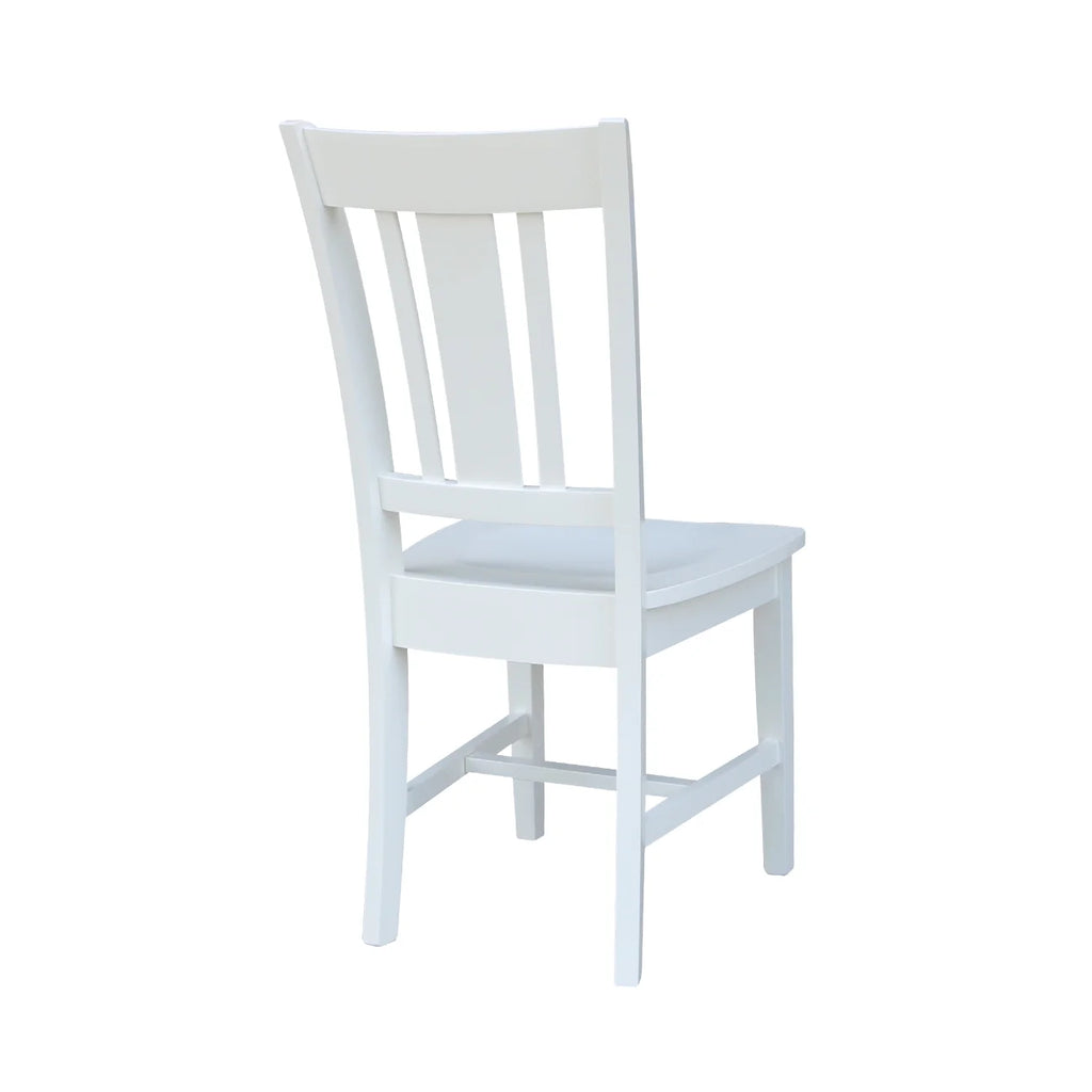 White Solid Wood Splatback Chairs Set of 2 C9236