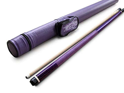 Purple Maple Pool Cue, Purple Case, Glove X8152