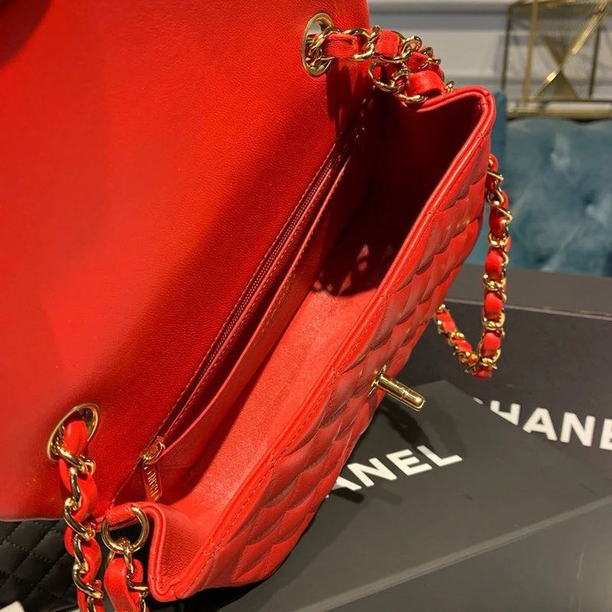 Red Mini Flap Shoulder and Crossbody Bag C38491