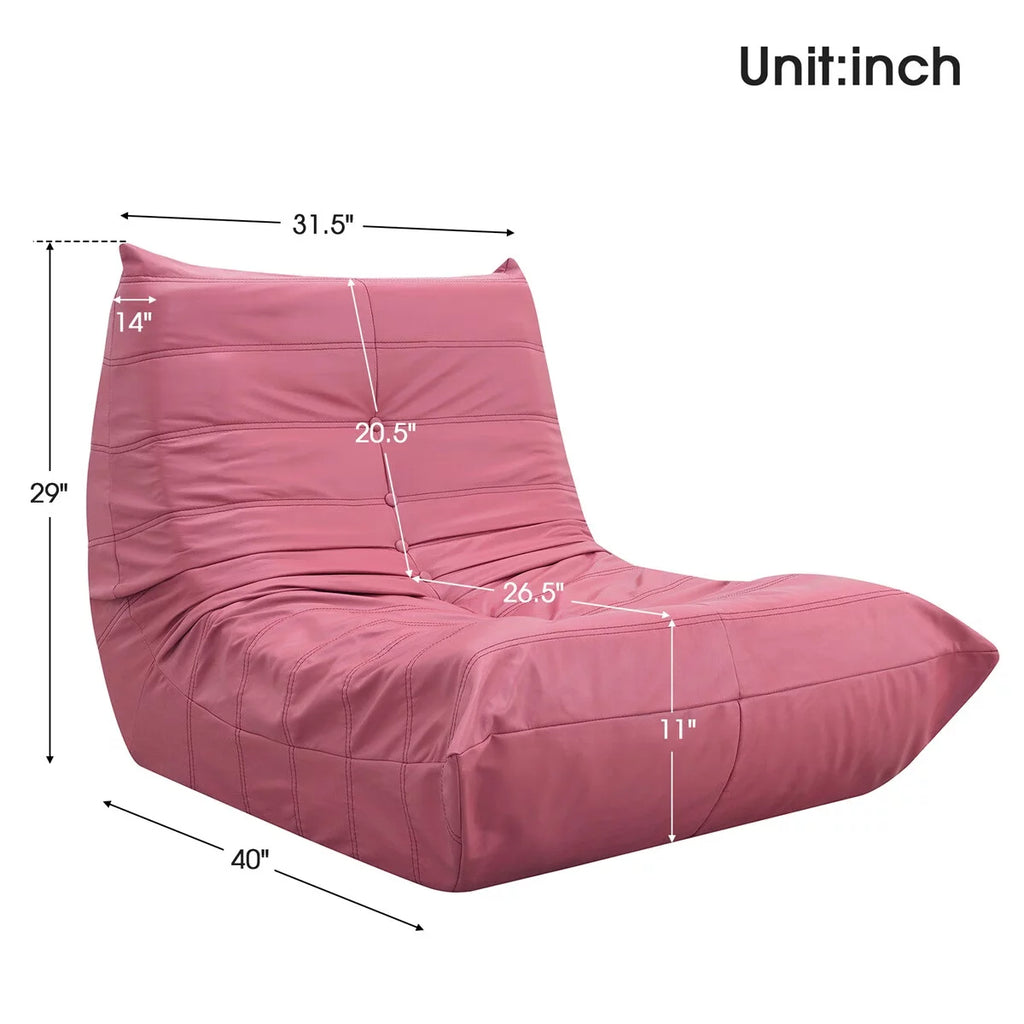 Oversized Armless Lounge Chair with Backrest J98007