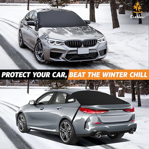 Waterproof Windshield Snow Cover with Side Mirror Covers 2-Pack D1251