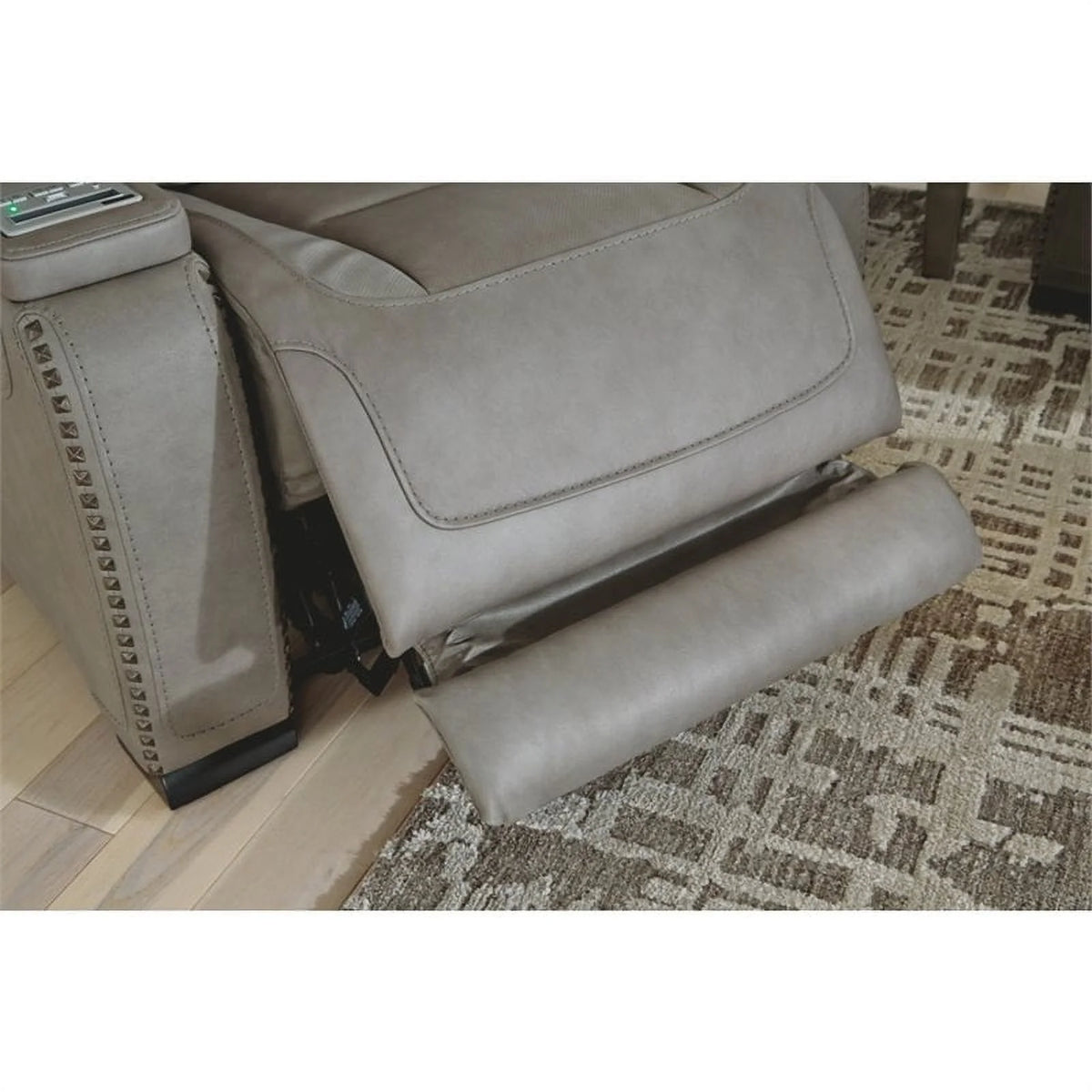 Gray Leather Power Reclining Sofa N766543