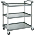3-Tier Utility Service Cart with Wheels 220lbs Capacity J778
