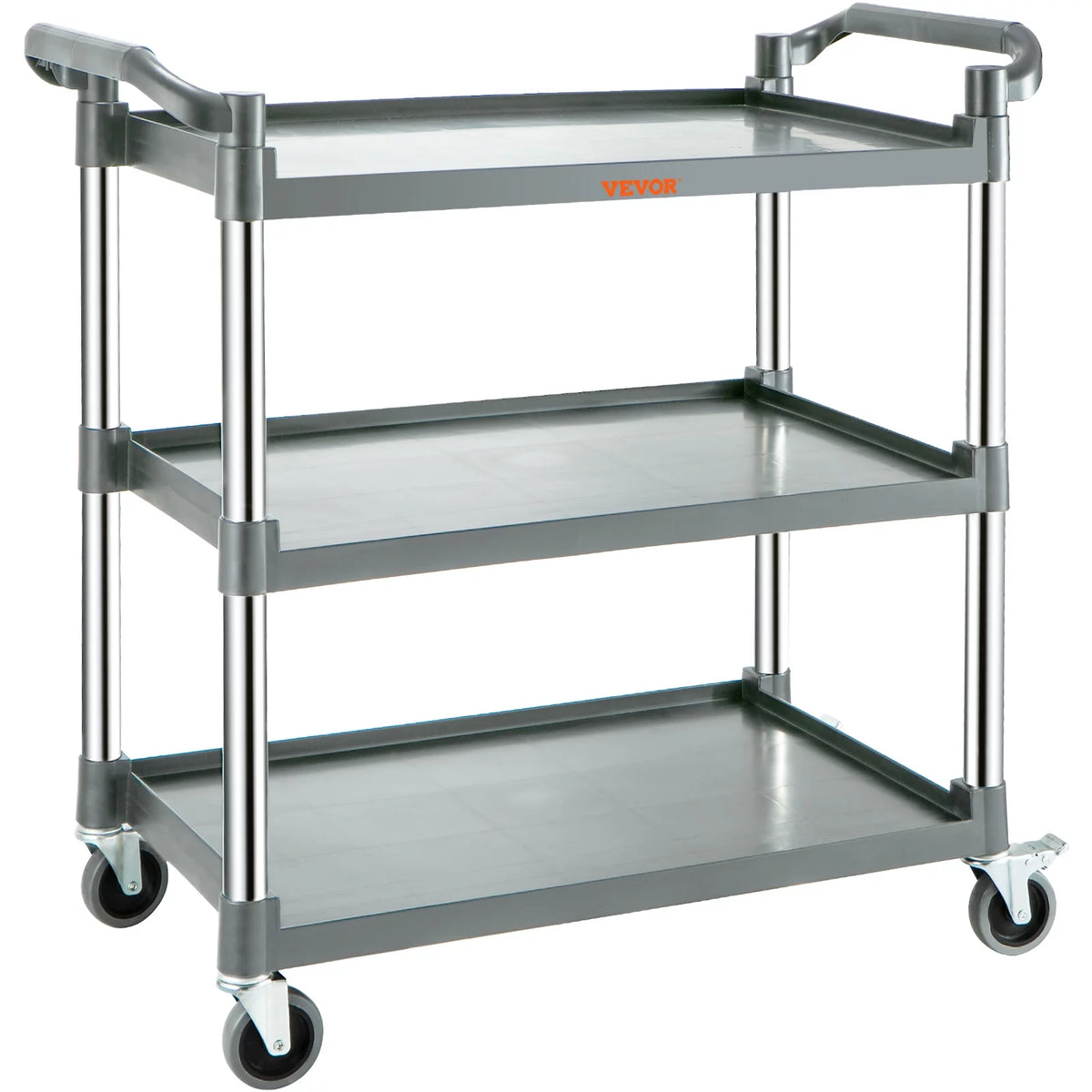 3-Tier Utility Service Cart with Wheels 220lbs Capacity J778