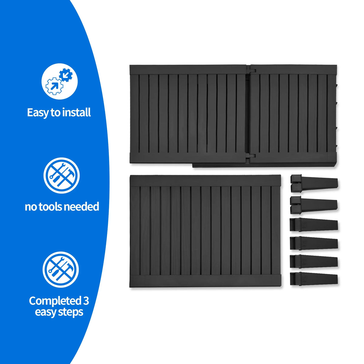 Adjustable Outdoor Lounge Chairs, Black J599