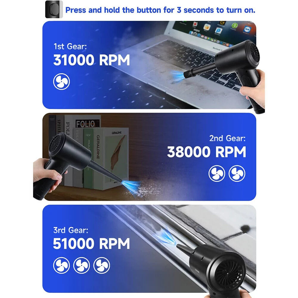 5 in 1 Cordless Portable Electric Air Duster U543