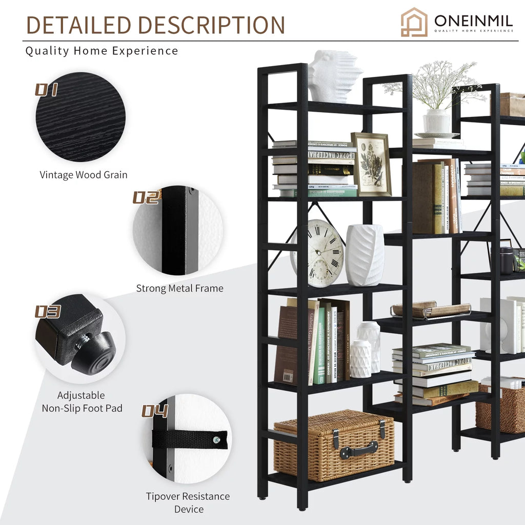 5 Tier 59" Tall Bookshelf I8565