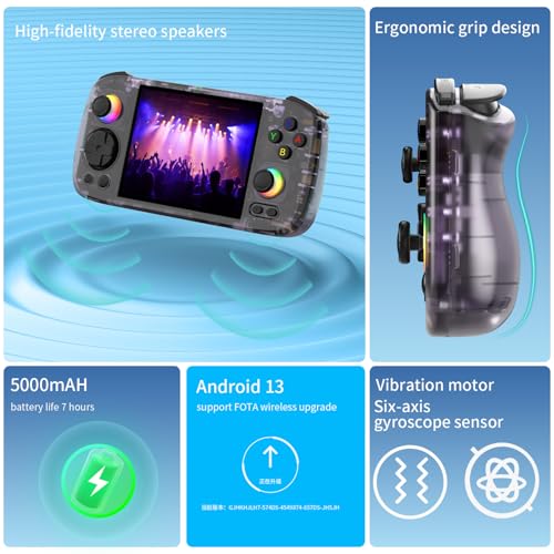 Handheld Retro Game Console with 4-inch IPS Screen 128G TF Card J6854