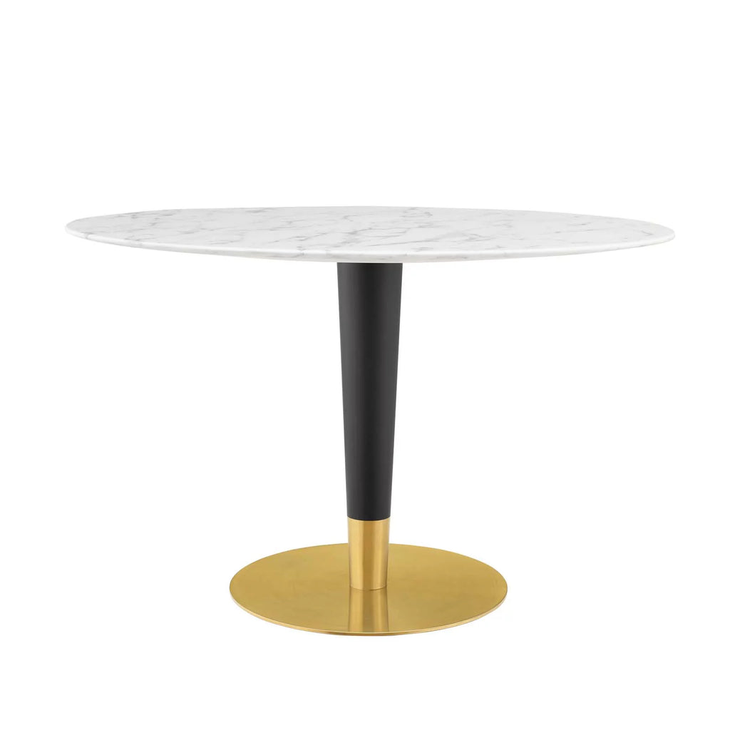 Oval Artificial Marble Metal Steel Dining Table M225886