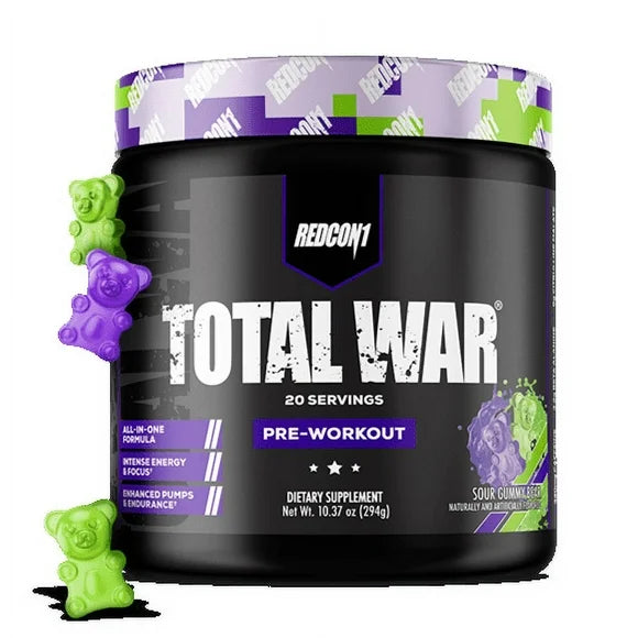 Pre Workout Powder Sour Gummy Bear 20 Servings W3695